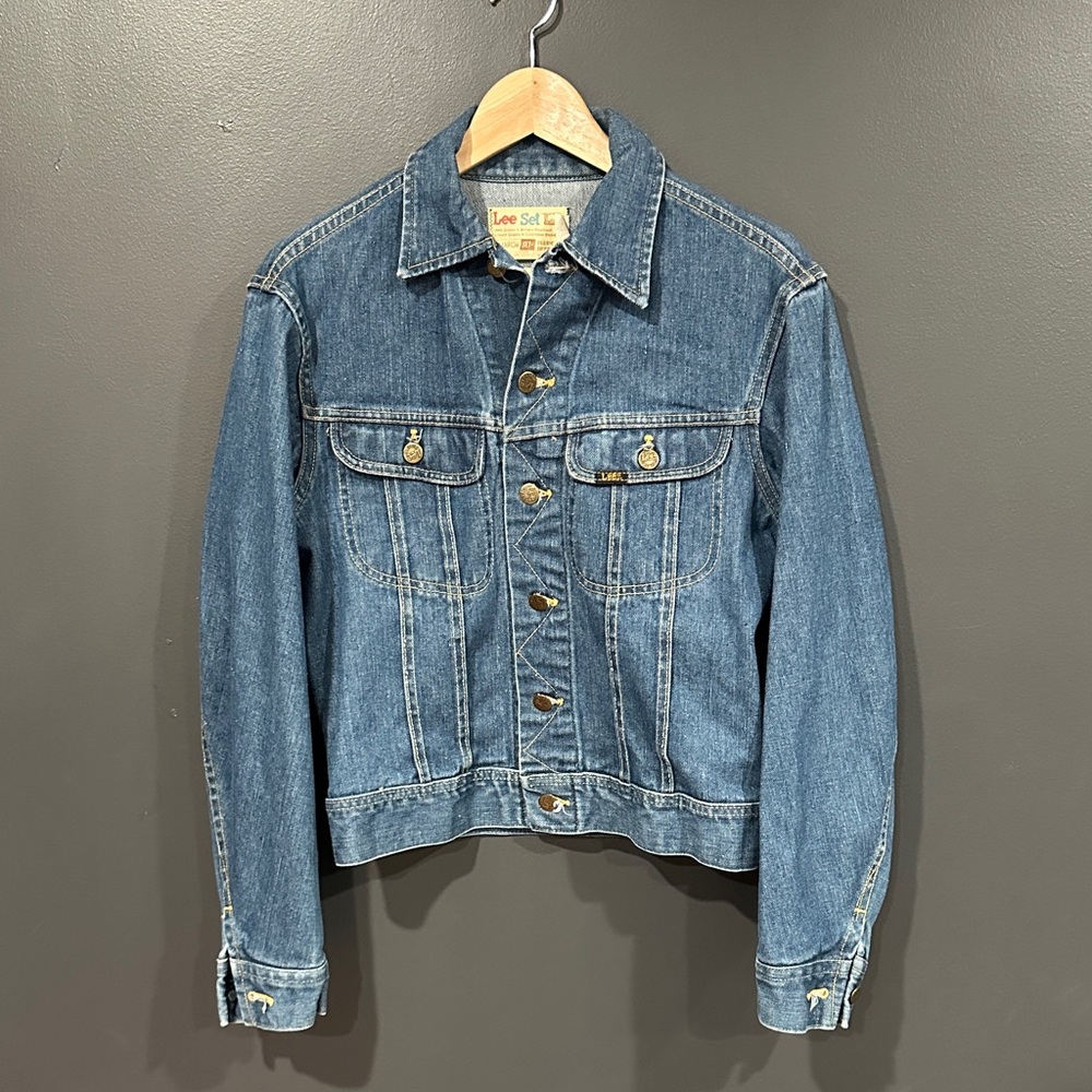 Vintage Lee Set Sanfor Made in USA Blue Denim Jacket with Button Front